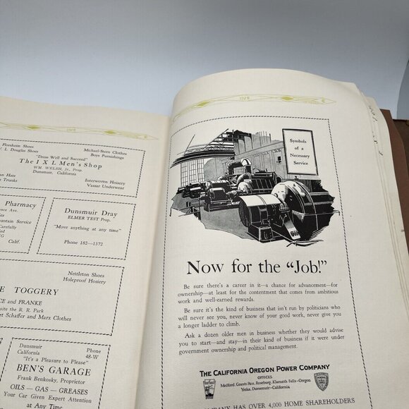 1928 Dunsmuir California CA Joint Union High School Crag Echoes Yearbook Antique - Picture 12 of 14